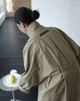 17a33 Trench coat with stand collar