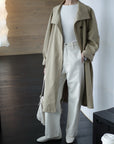 17a33 Trench coat with stand collar