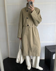 17a33 Trench coat with stand collar