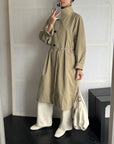 17a33 Trench coat with stand collar