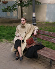 17a33 Trench coat with stand collar
