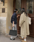 17a33 Trench coat with stand collar
