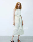 15v15 Drawstring waist midi dress – crisp and breathable
