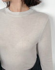 17a37 Basic fitted long-sleeve top in cashmere-cotton