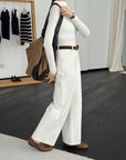 17a37 Basic fitted long-sleeve top in cashmere-cotton