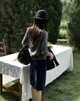 17v2 Corduroy midi skirt