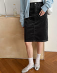 17v2 Corduroy midi skirt