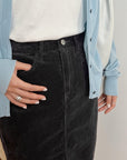 17v2 Corduroy midi skirt