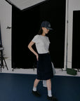 17v2 Corduroy midi skirt
