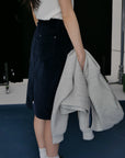 17v2 Corduroy midi skirt