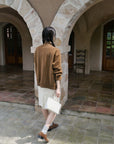 17a39 Long leather coat