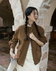 17a39 Long leather coat