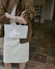 17a39 Long leather coat