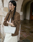 17a39 Long leather coat
