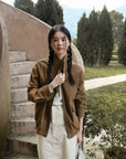 17a39 Long leather coat