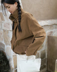 17a39 Long leather coat