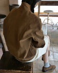 17a39 Long leather coat
