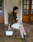 17a39 Long leather coat