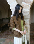 17a39 Long leather coat