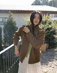 17a39 Long leather coat