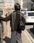 17a39 Long leather coat