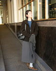 17a39 Long leather coat