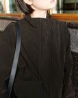 17a39 Long leather coat