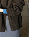 17a39 Long leather coat