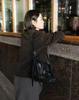 17a39 Long leather coat