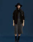17a39 Long leather coat