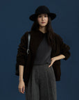 17a39 Long leather coat