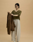 17a39 Long leather coat