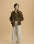 17a39 Long leather coat