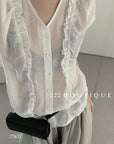 SHEER RUFLE TOP 27A37