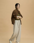 17a39 Long leather coat