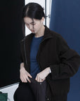 17a39 Long leather coat