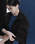 17a39 Long leather coat