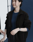 17a39 Long leather coat