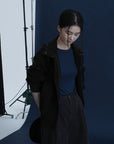 17a39 Long leather coat