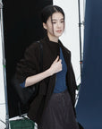 17a39 Long leather coat