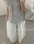 SHEER RUFLE TOP 27A37