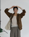 17a39 Long leather coat