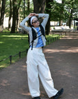 17a43 + 17q27 Set – Cropped zip-up hoodie & straight-leg trousers