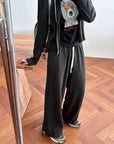 17a43 + 17q27 Set – Cropped zip-up hoodie & straight-leg trousers