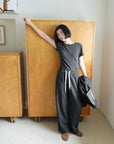 17q22 Basic cotton trousers with elastic waist