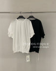 15a55 Drawstring hem top – clean volume