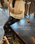 15a55 Drawstring hem top – clean volume