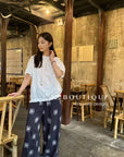 15a55 Drawstring hem top – clean volume