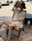 15v27 Embroidered cotton set – resort-ready softness