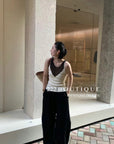 15a62 Mesh panel knit top – cropped, structured, and striking